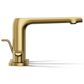 Kohler Avid Widespread Bathroom Sink Faucet in Vibrant Brushed Moderne Brass, , large