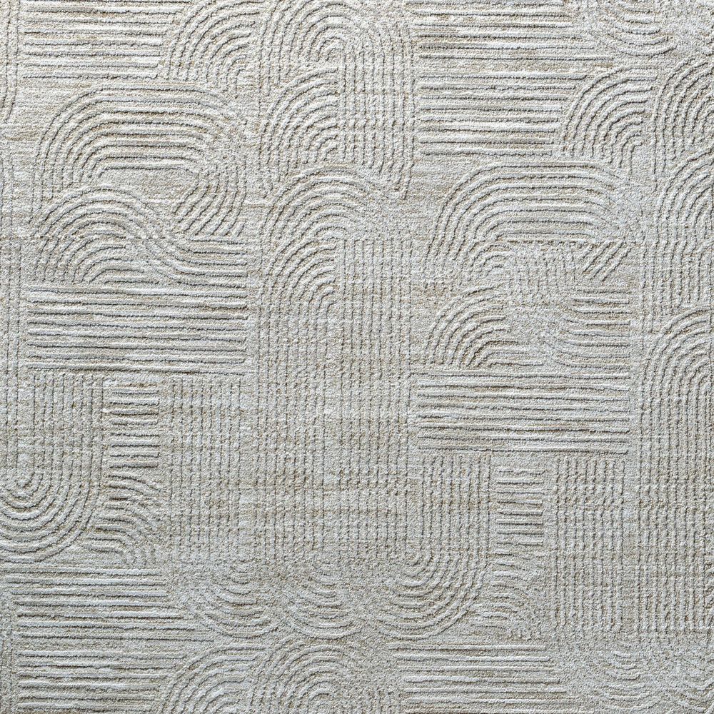 Surya Masterpiece MPC-2311 Medium Gray, Light Gray and Cream 5&#39;3&quot; Round Area Rug, , large