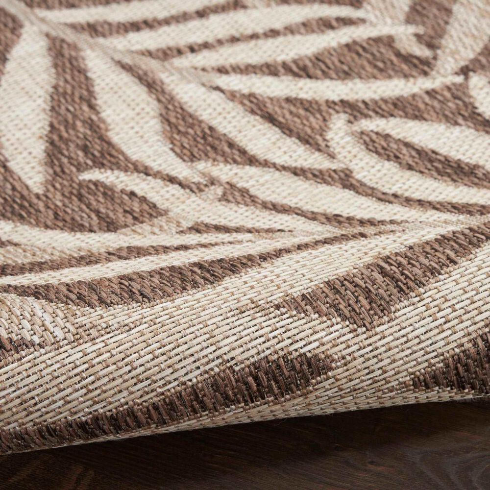 Nourison Garden Oasis Nature Mocha 4&#39; x 6&#39; Indoor/Outdoor Area Rug, , large