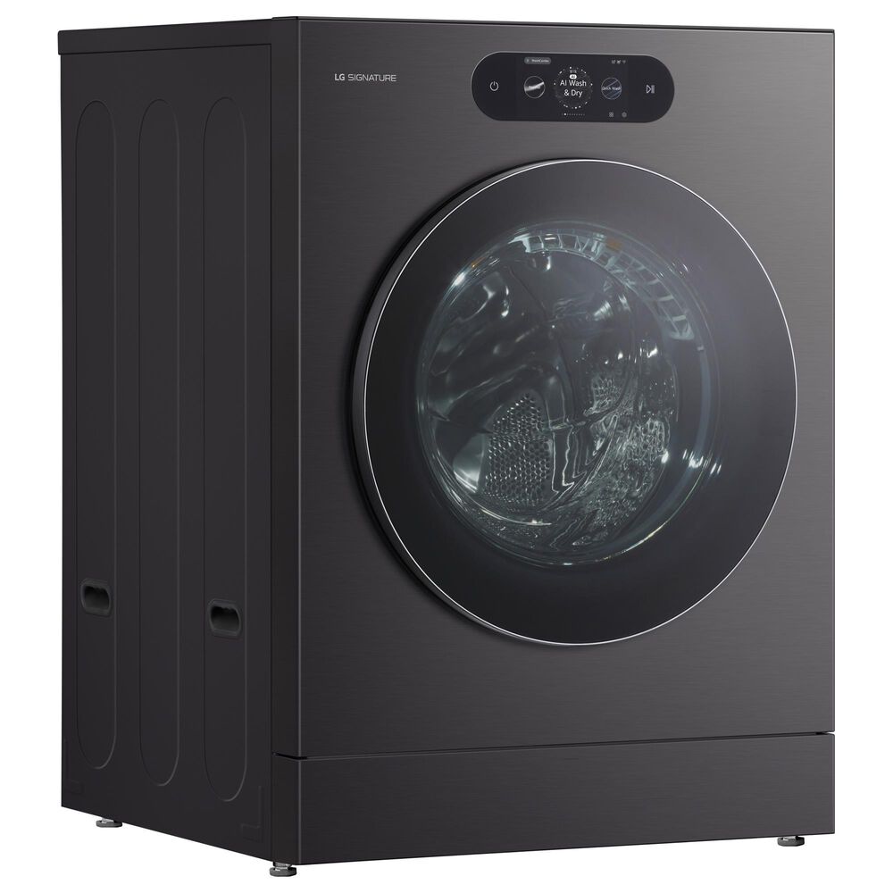 LG Studio 5.8 Cu. Ft. Smart Front Load All-In-One Washer and Dryer Combo in Brushed Black Steel, , large