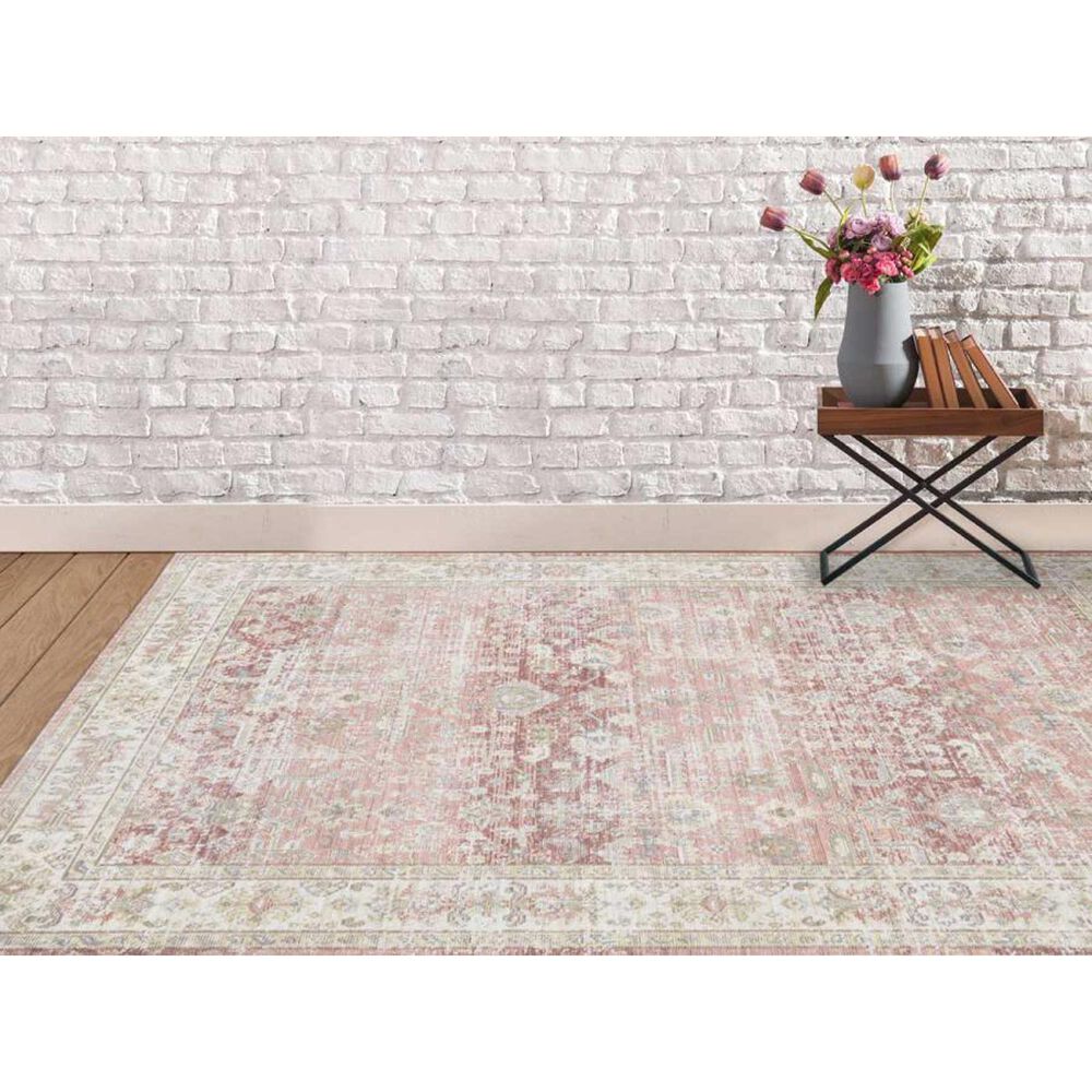 Amer Rugs Century 9&#39; x 13&#39; Salmon Pink and Ivory Area Rug, , large