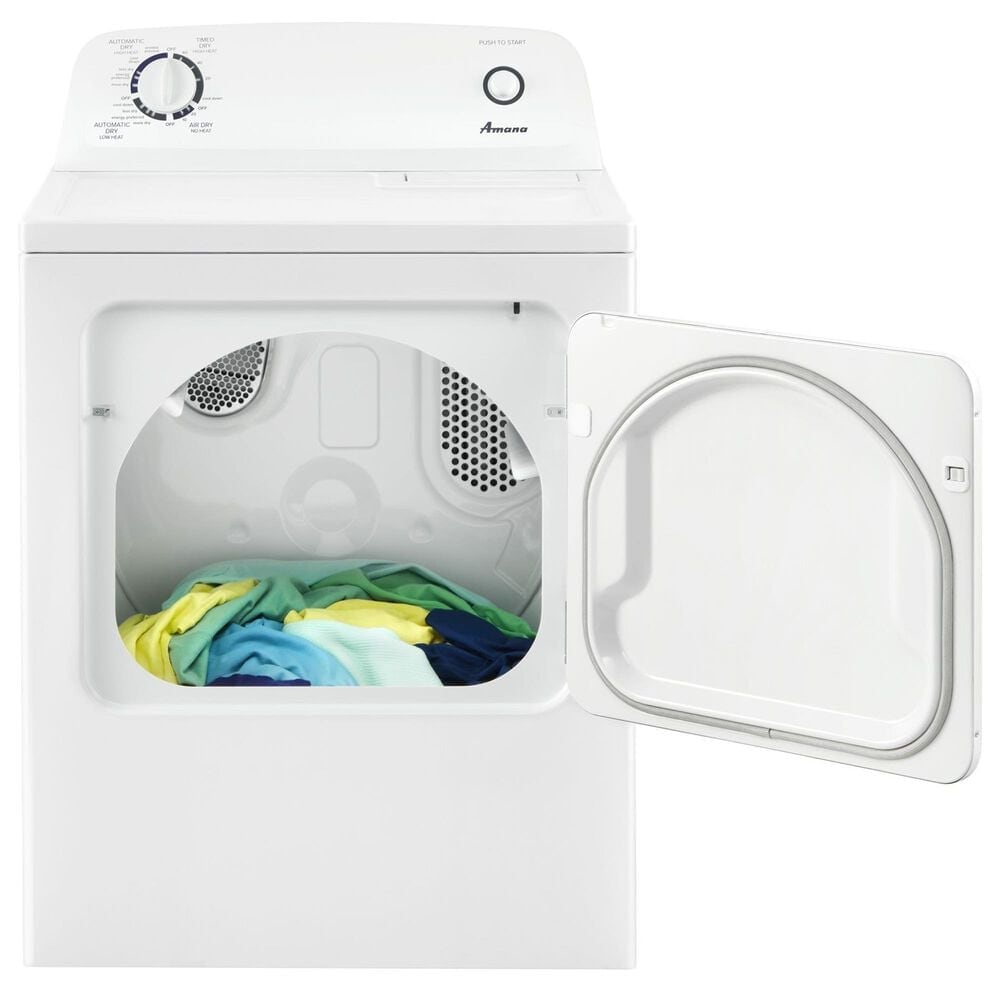 Amana 3.8 Cu. Ft. Top Load Washer and 6.5 Cu. Ft. Gas Dryer Laundry Pair In White , , large