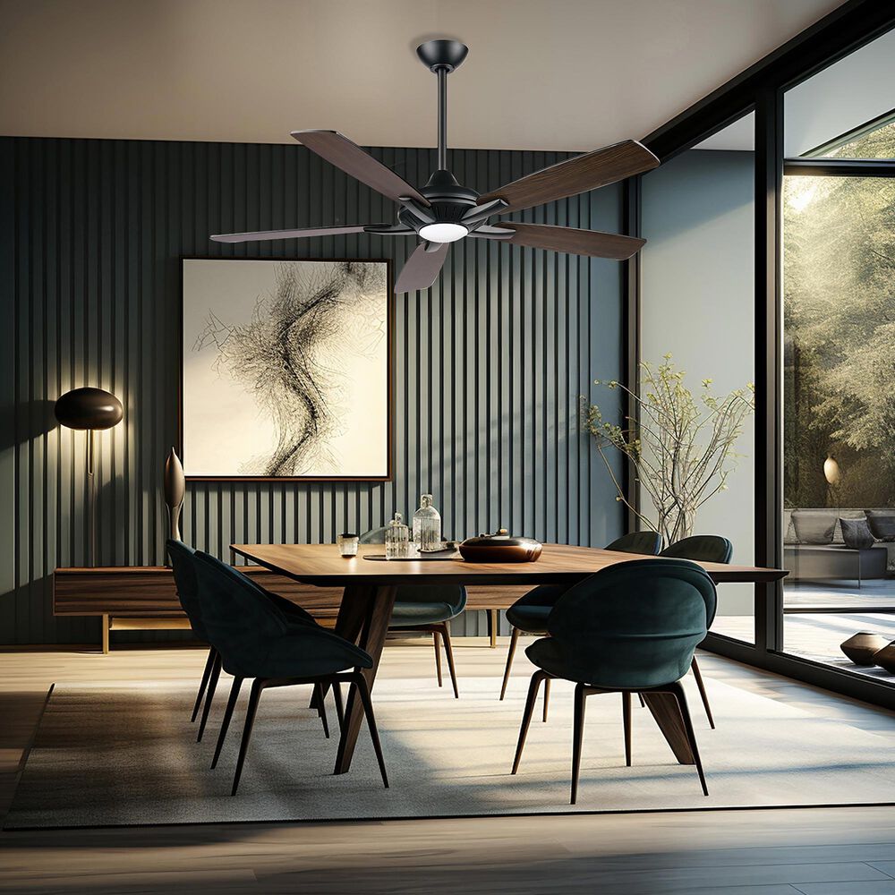 Minka-Aire Dyno 52" Ceiling Fan with Dark Walnut Blades in Coal, , large