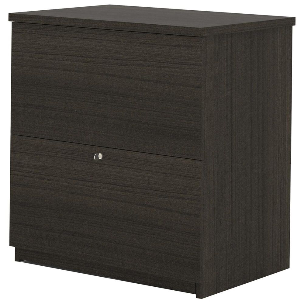 Bestar Ridgeley UShaped Desk With Lateral File And Bookcase In Dark