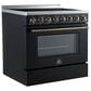 Forno Paolo 36" Freestanding Electric Range in Black, , large