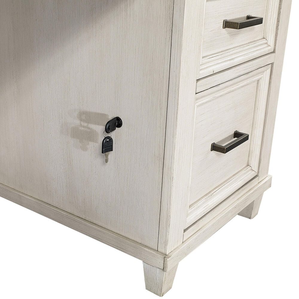 Riva Ridge Caraway 3-Piece Executive Desk with Door Bookcase and Lateral File Set in Aged Ivory, , large
