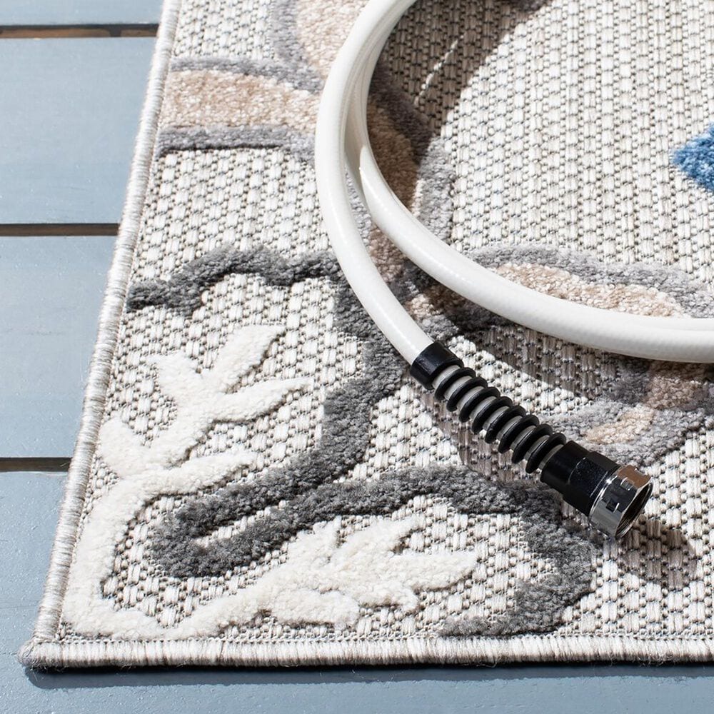 Safavieh Cabana 6&#39;7&quot; Square Grey and Blue Area Performance Rug, , large