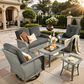 HOMLUX 6-Piece Patio Conversation  Set in Black, , large