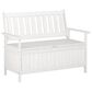 CorLiving Miramar Patio Storage Bench in White, , large