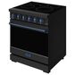 Thor Kitchen Gordon Ramsay 30" Professional Electric Range with Navy Blue Handle Kit in Black, , large