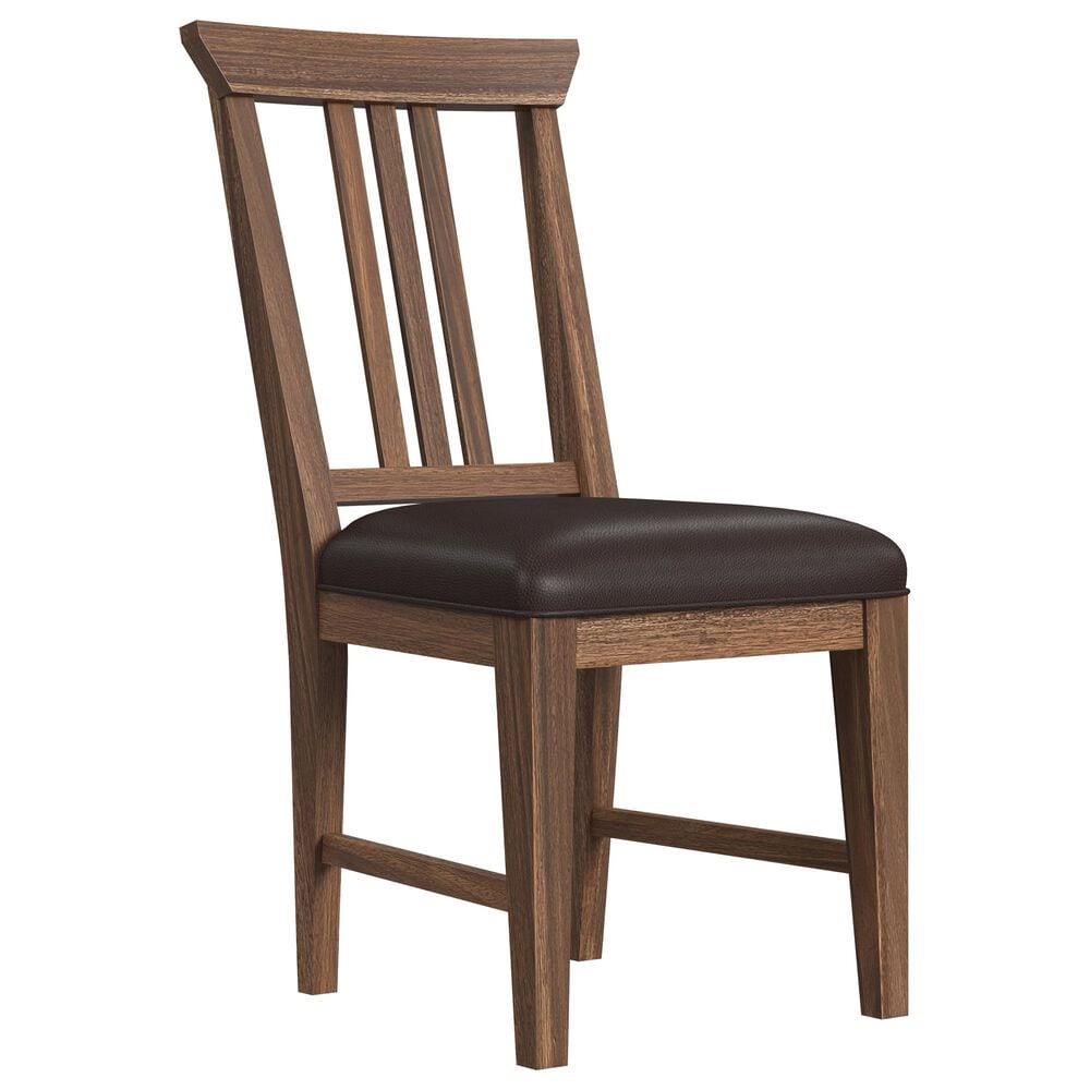 A AMERICA Cortez Dining Table with 1-18" Leaf and 6 Dining Chairs in Saddle Brown, , large