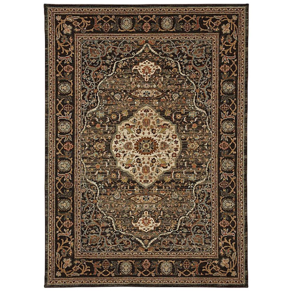 Karastan Spice Market 90661-09097 3"5" x 5"5" Charcoal Area Rug, , large