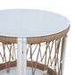 Hearth and Haven Outdoor Handwoven Rope Side Table with Glass Top in Beige and Natural, , large