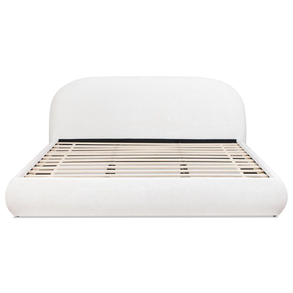 Jennifer Taylor Home Archie Puffy Grounded Queen Upholstered Platform Bed in Almond White, , large