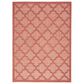 Nourison Easy Care 2" x 4" Coral and Orange Indoor/Outdoor Area Rug, , large
