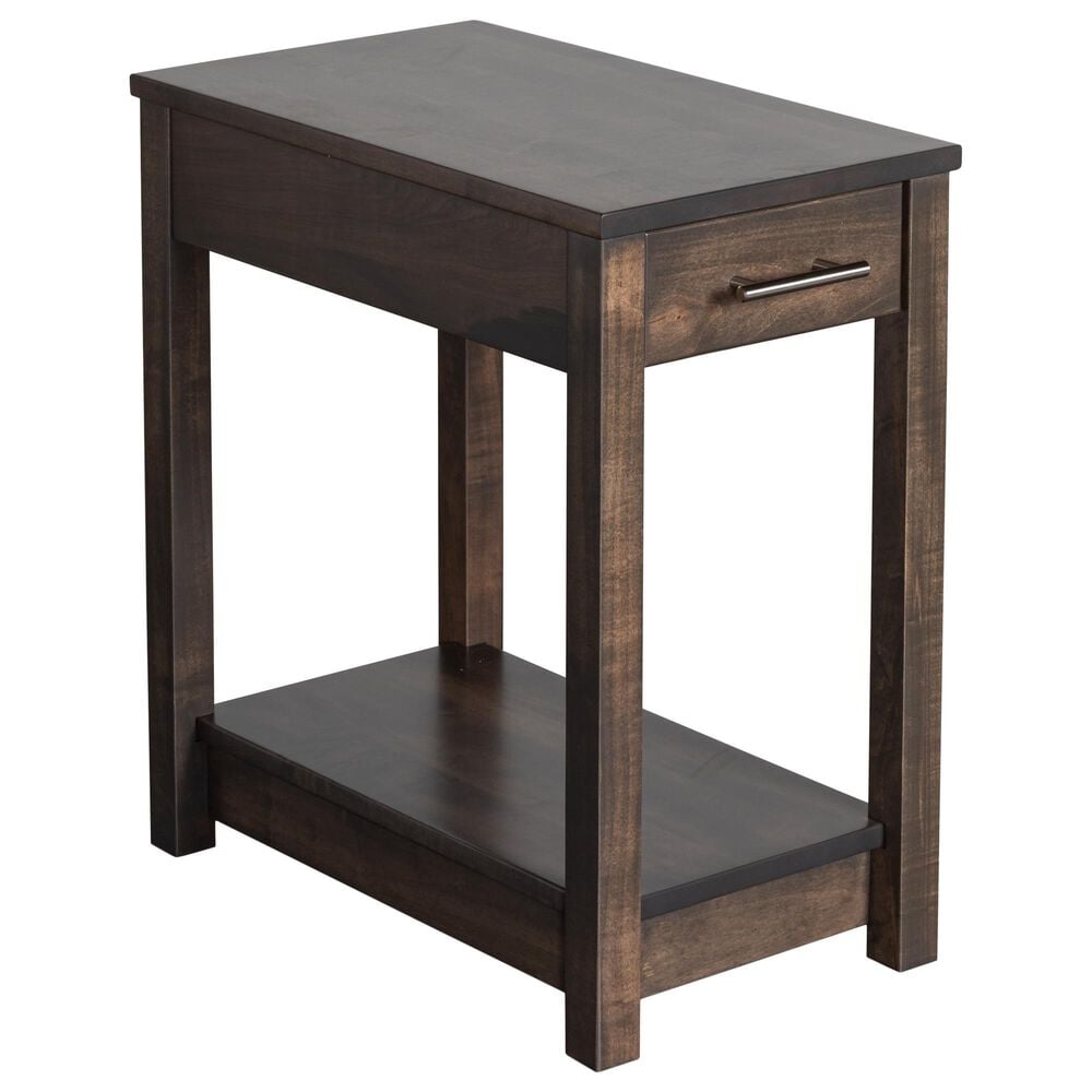 Y &amp; T Woodcraft Avon Urban Chairside Table in Smoke, , large