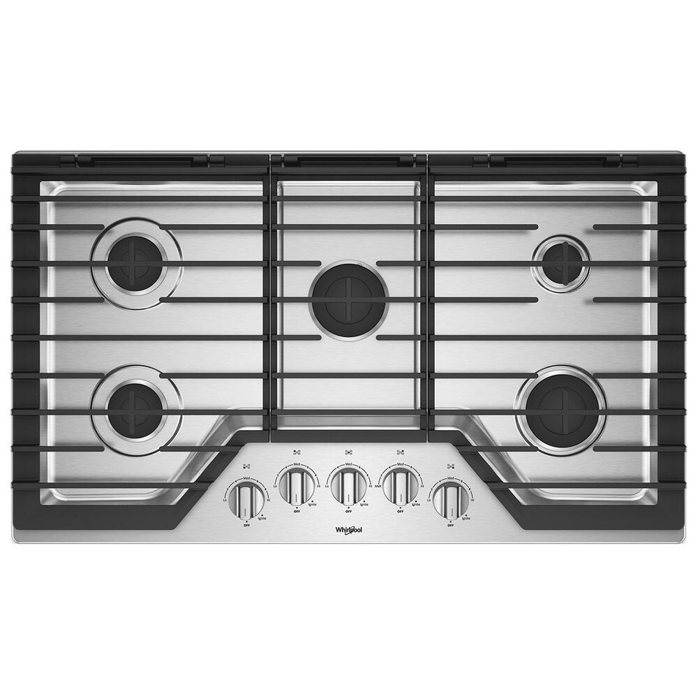 Whirlpool 36" Gas Cooktop in Stainless Steel, , large