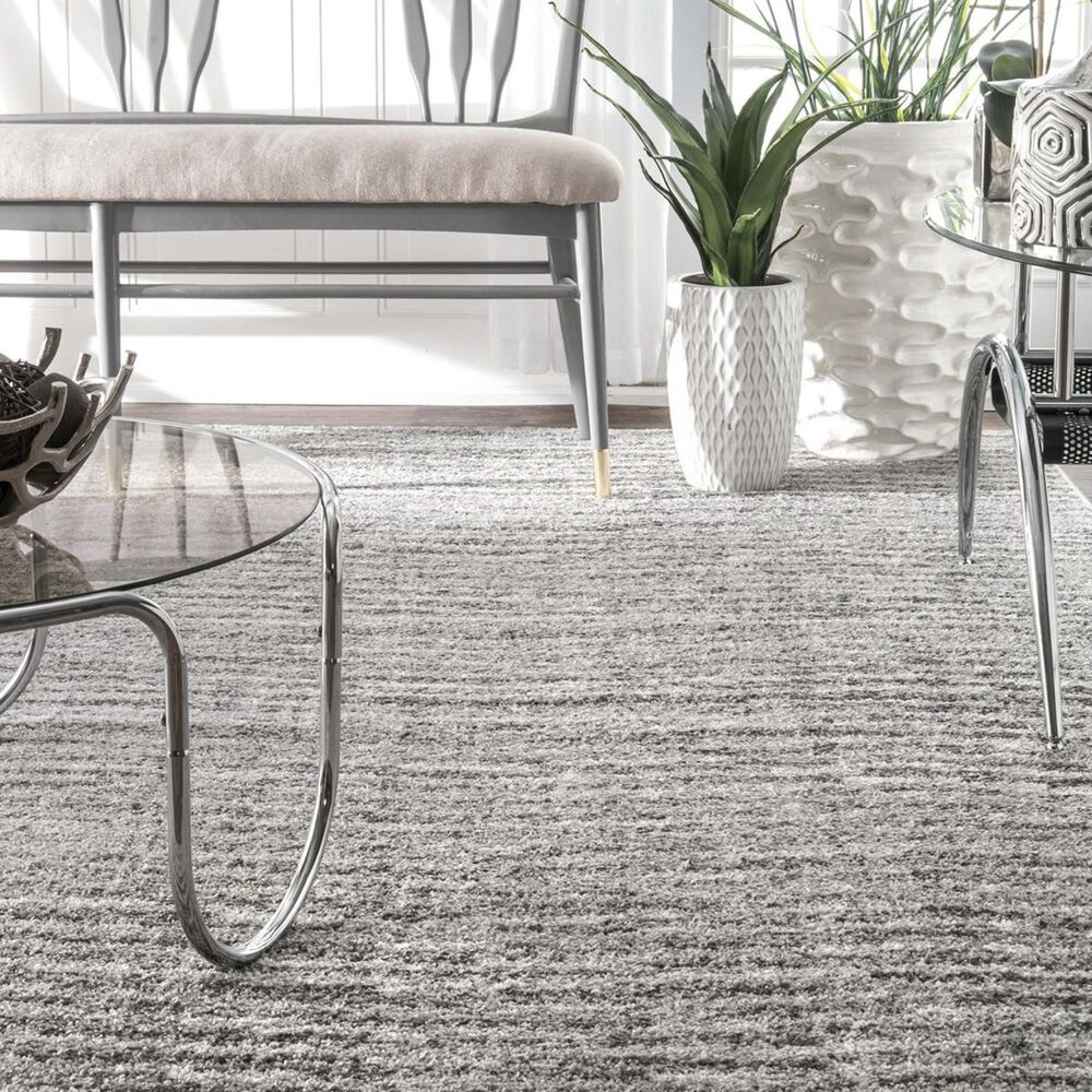 nuLOOM Smoky BDSM01A860116 8'2" x 11'6" Grey Area Rug Nebraska