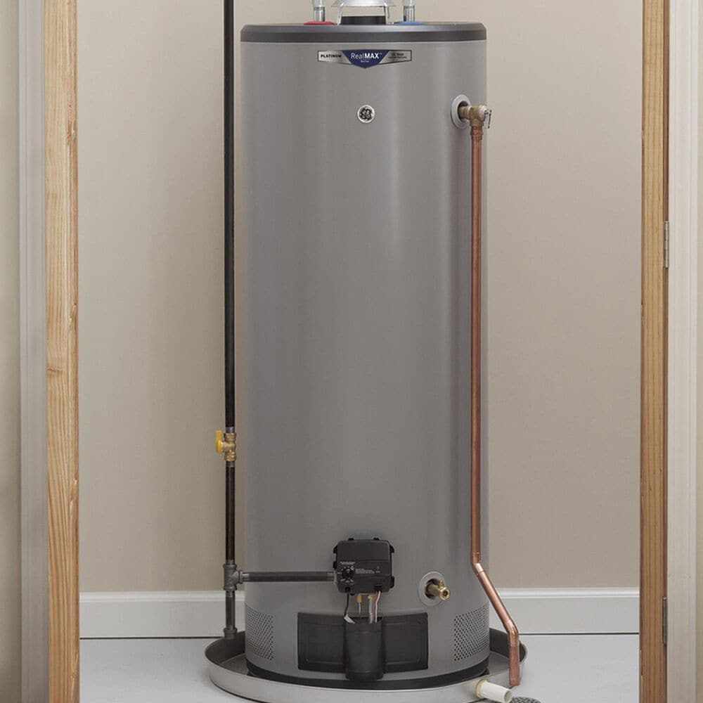 GE Appliances RealMAX Premium 50-Gallon Tall Natural Gas Atmospheric Water Heater in Gray, , large