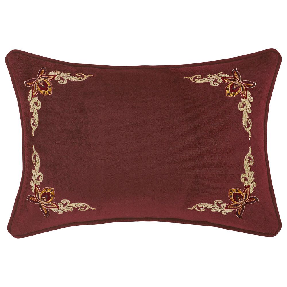J. Queen New York Montecito 13" x 19" Lumbar Pillow in Dark Red, , large