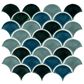 Ms International Azul Scallop 12" x 12" Porcelain Tile Mosaic Sheet, , large
