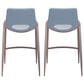 Zuo Modern Desi Counter Stool in Gray and Dark Brown (Set of 2), , large