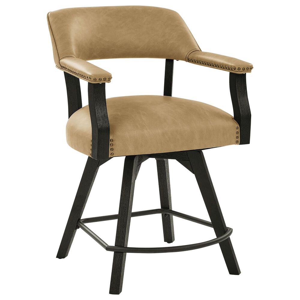 Steve Silver Rylie 24-inch Game Counter Captains Stool in Black, , large
