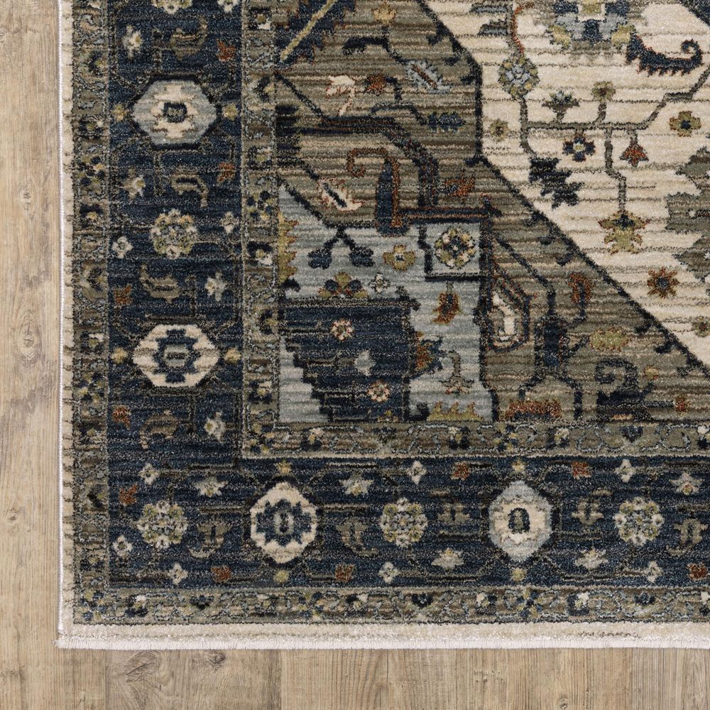 Oriental Weavers Eliana Blue and Brown 3&#39;3&quot; x 5&#39; Area Rug, , large