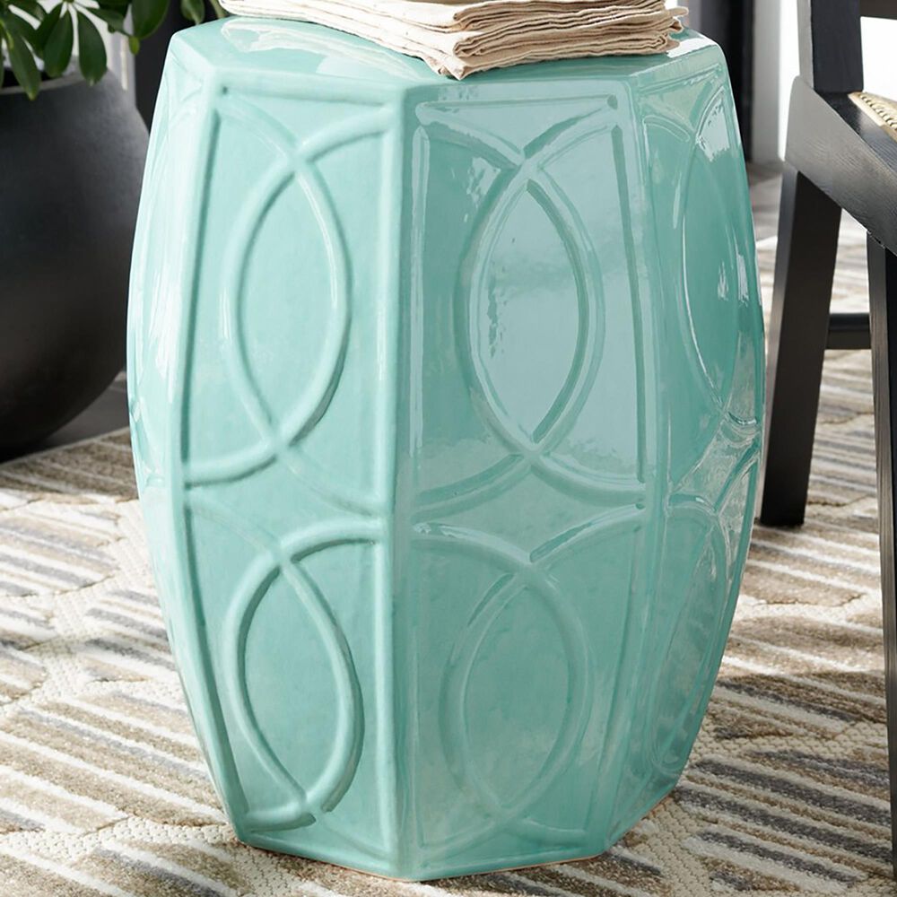 Safavieh Kameko Garden Stool in Blue, , large