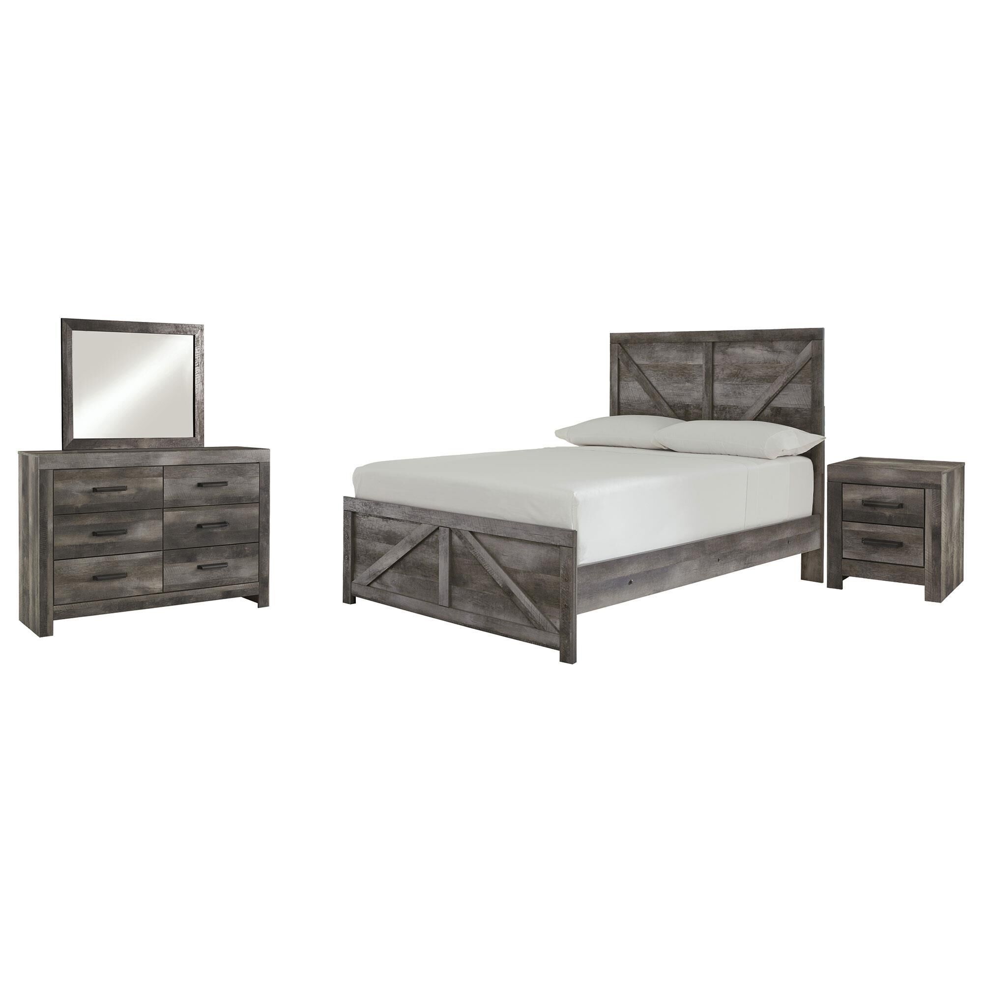 Ashley Wynnlow 4 Piece Twin Bedroom Set in Gray