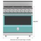 Hestan KRD Series 5.8 Cu. Ft. Slide-In Natural Gas Range with 5-Burner in Bora Bora, , large