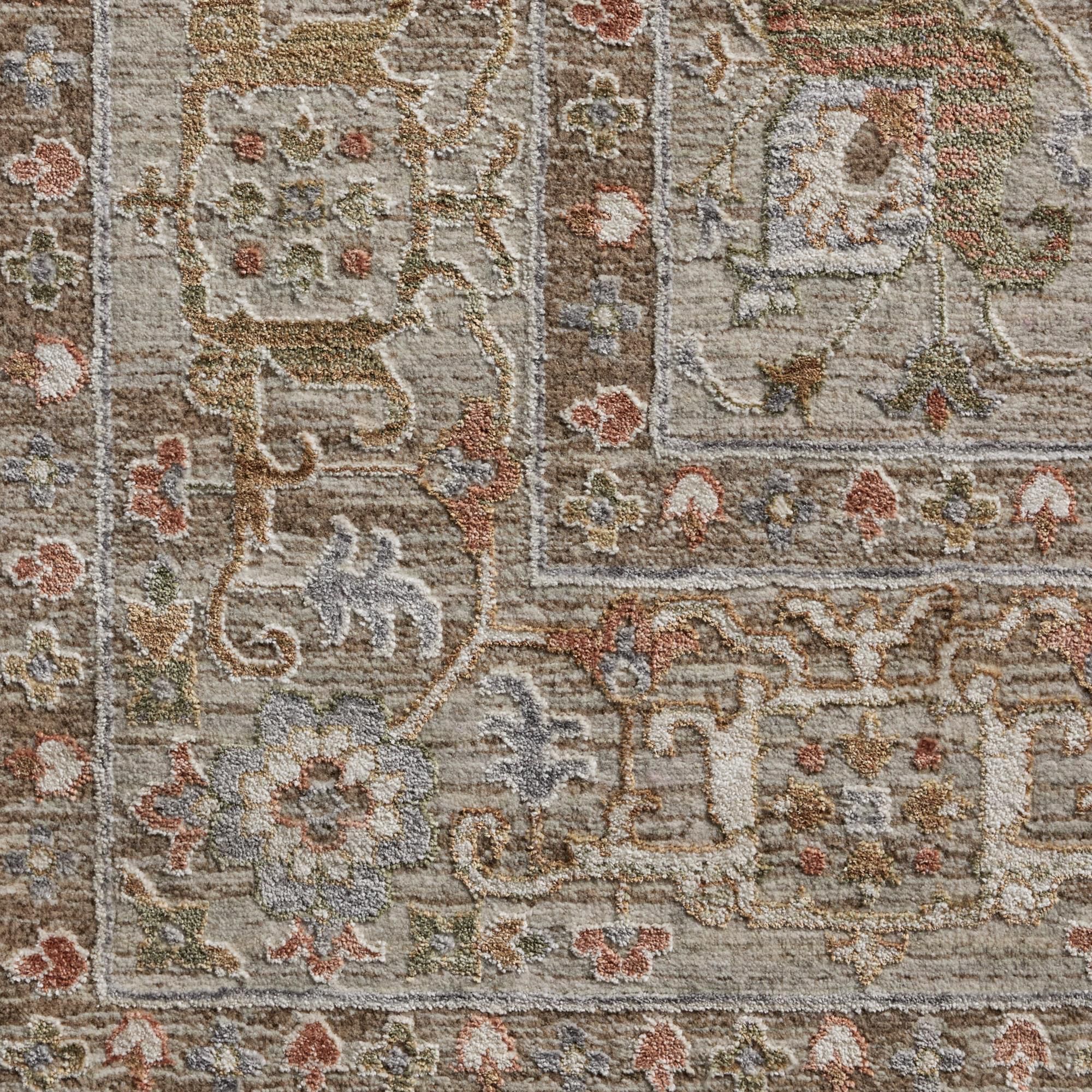 Loloi Aylin Mushroom and Fiesta 5' Round Area Rug