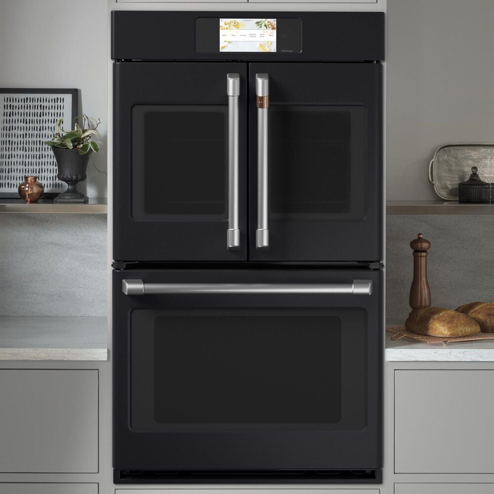 Cafe 30&quot; French-Door Double Wall Oven in Matte Black, , large