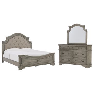 Signature Design by Ashley Lodenbay 3 Piece Queen Bedroom Set in Antiqued Gray and Walnut Brown, , large