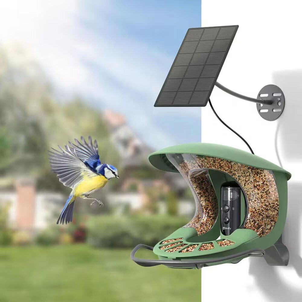 Birdfy Bird Feeder 2 with Smart Camera and Solar Panel in Green, , large