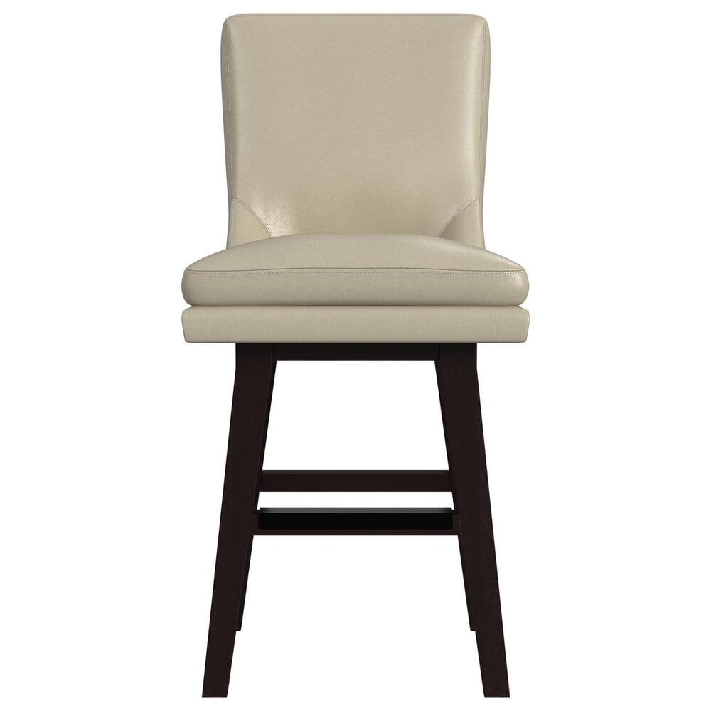Mayberry Hill Villanova Swivel Counter Stool with Beige Cushion in Espresso, , large