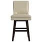 Mayberry Hill Villanova Swivel Counter Stool with Beige Cushion in Espresso, , large