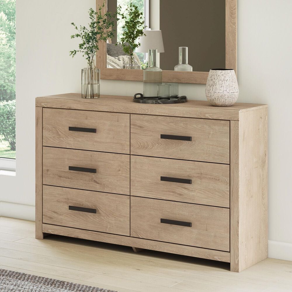 Ashley Sanginlane 6-Drawer Dresser Only in Tan, , large