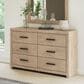 Ashley Sanginlane 6-Drawer Dresser Only in Tan, , large
