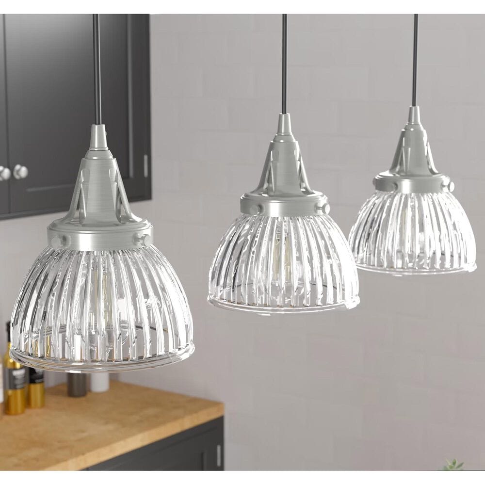 Hunter Cypress Grove 10&quot; 1-Light Pendant in Brushed Nickel, , large