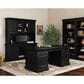 Wycliff Bay Willow Lane Double Pedestal Executive Desk in Ebony Black, , large