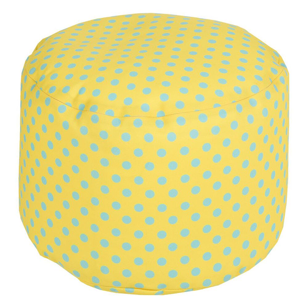 Surya Inc Polka Dot Cylinder Pouf in Sunflower , , large