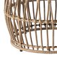 Furniture of America Serene Glass Top Round Patio Coffee Table in Natural, , large
