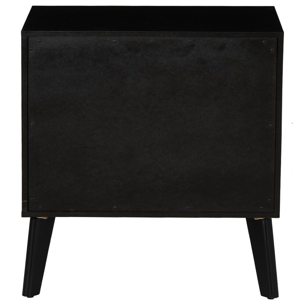 Linon Home Decor Collett 2-Drawer Nightstand in Black, , large