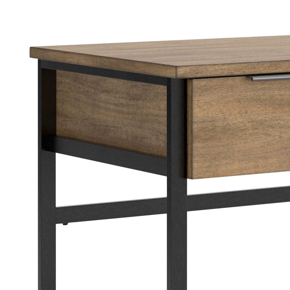 Ashley Montia 2-Piece Desk and Bookcase Set in Light Brown and Gunmetal Gray, , large