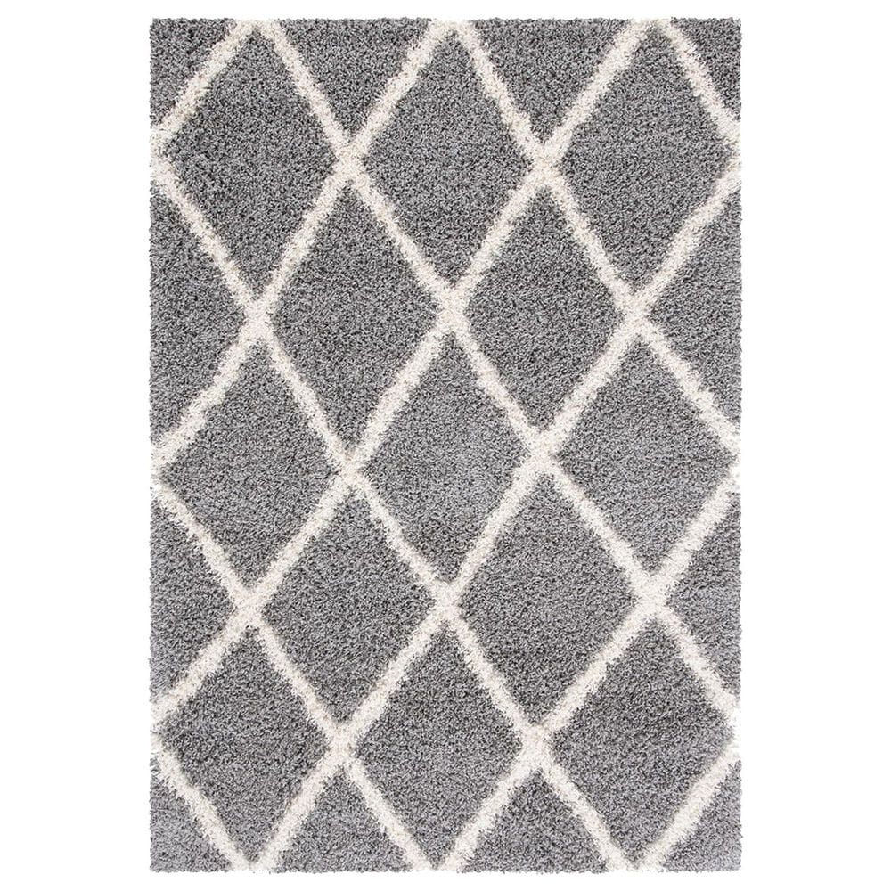 Safavieh Venus Shag VNS681J 9" x 12" Grey and Ivory Area Rug, , large