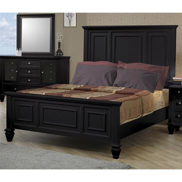 Pacific Landing Sandy Beach Classic Queen High Headboard Bed in Black, , large