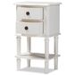 Baxton Studio Audrey 2-Drawer Nightstand in White, , large