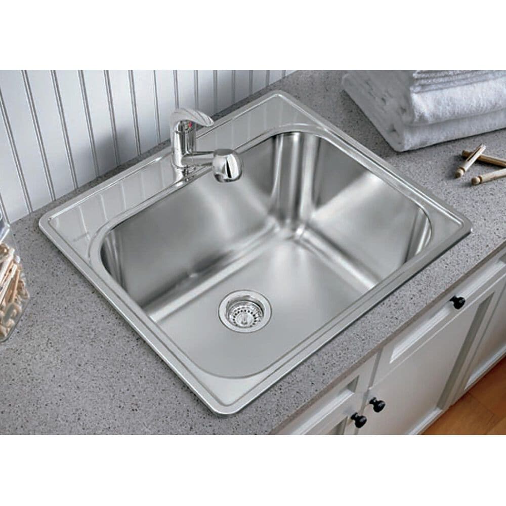 Blanco Essential 25&quot; Laundry Sink - 1 Hole in Stainless Steel, , large