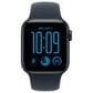 Apple Watch SE 3 (GPS + Cellular) 40mm Midnight Aluminum Case with Navy Blue Sport Band - S/M and 2-Year AppleCare+, , large